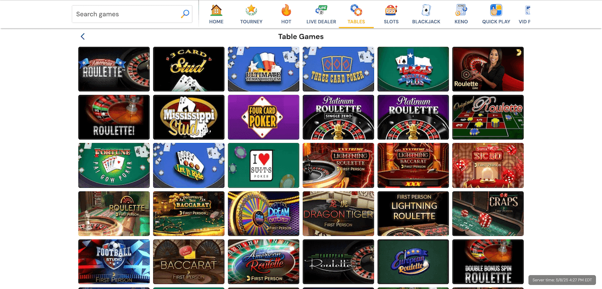 BetRivers Casino Ontario Tables