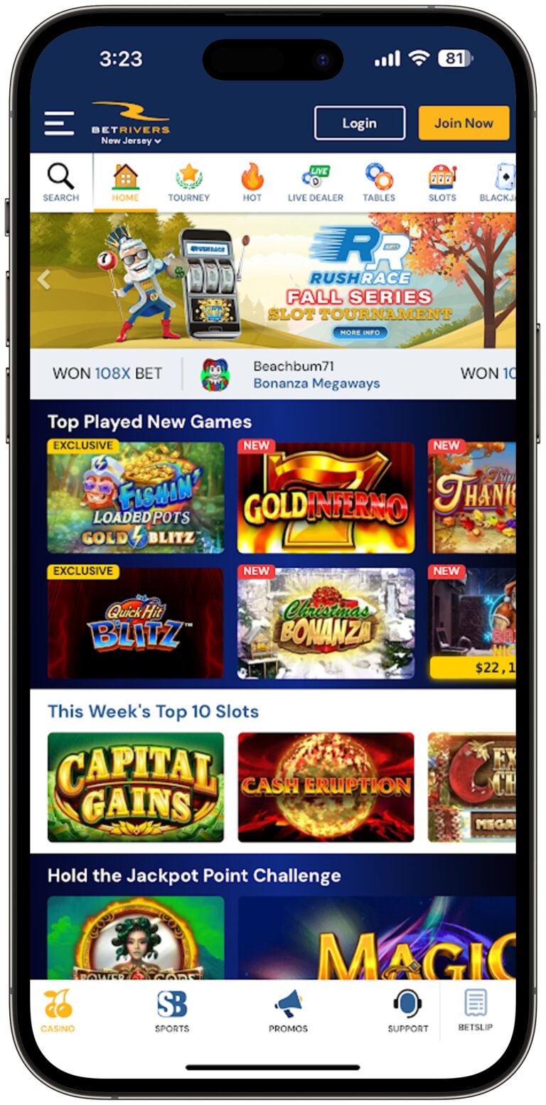 Código promocional de BetRivers Casino - abril 2025