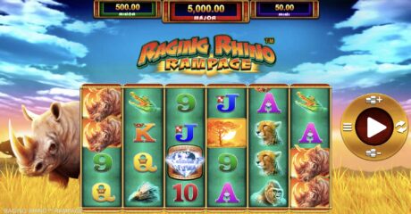 Vista de Raging Rhino Rampage juego en línea
