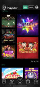 App de PlayStar Casino con los mejores juegos 