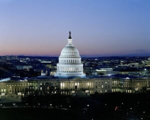 United States Capitol at night