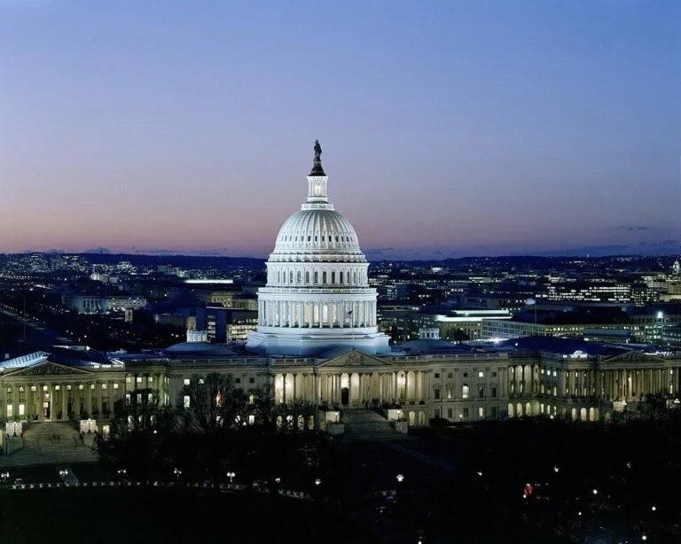 United States Capitol at night