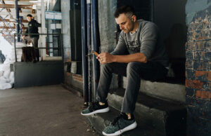 Gary Vee Sitting on Stairs