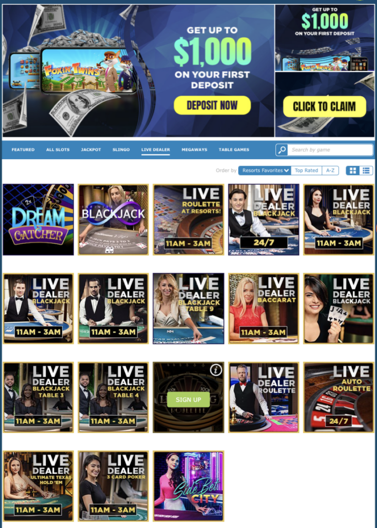 Resorts Casino Online Bonus Code March 2025
