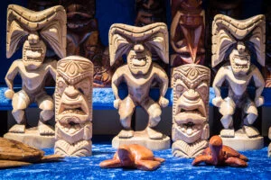 Tiki idols are among the most recognizable elements of Hawaiian culture.
