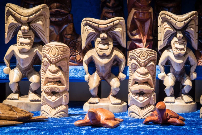 Tiki idols are among the most recognizable elements of Hawaiian culture.