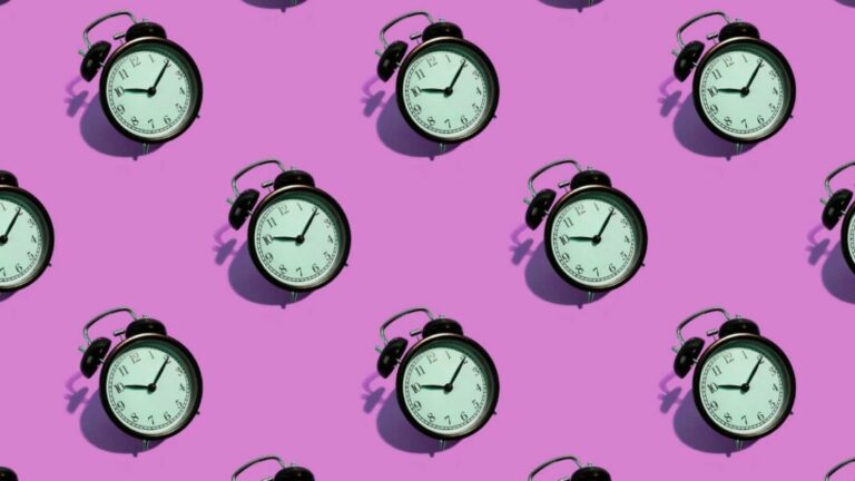 new-york-lottery-changes-mega-millions-draw-deadline-repeated-clock-pattern-on-pink-background