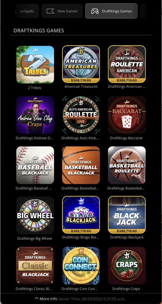 DraftKings Casino Screenshot