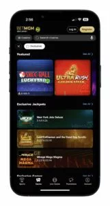 BetMGM App Exclusive Games Screenshot
