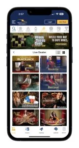 BetRivers App Live Dealer Screenshot