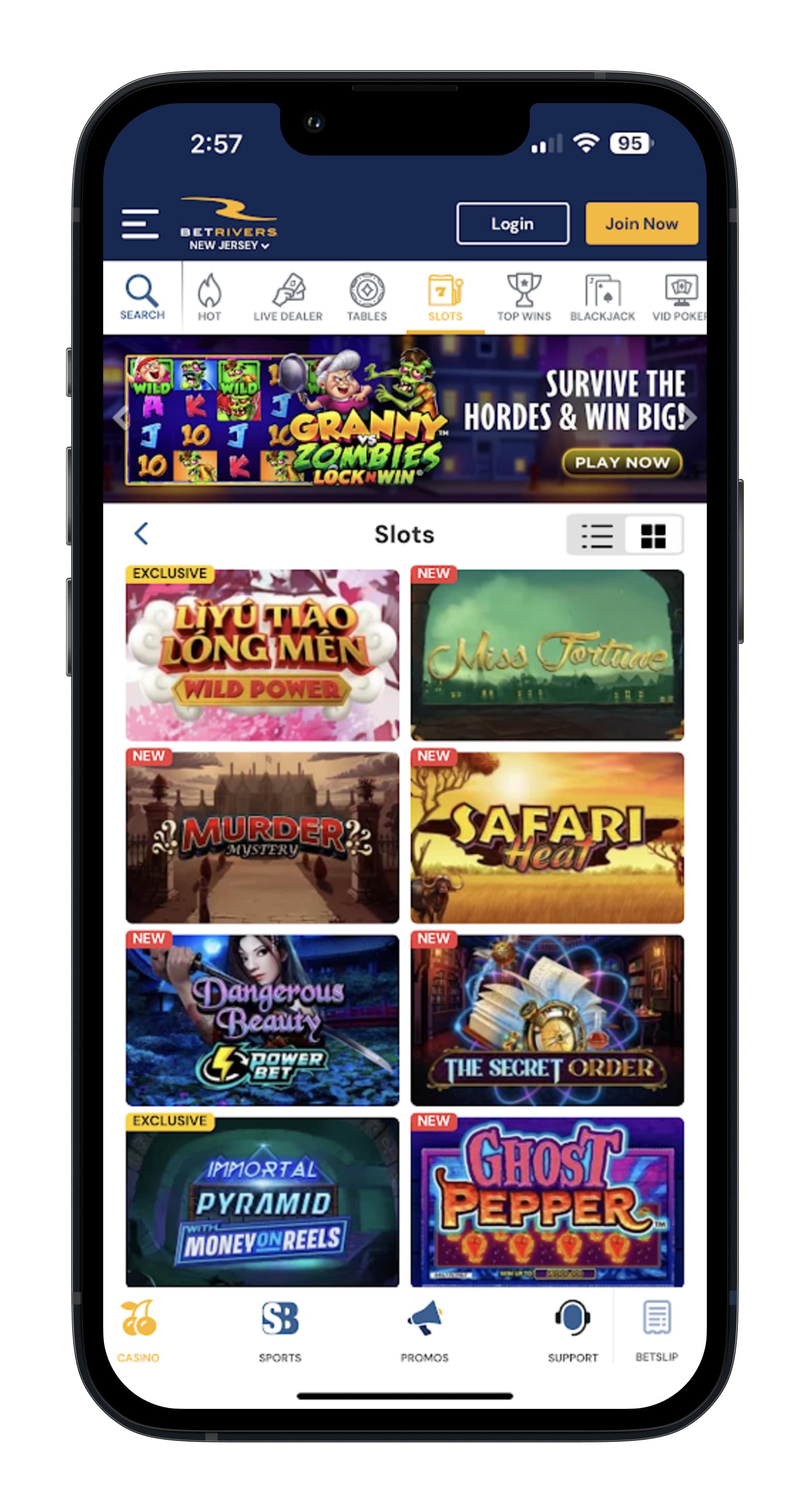 BetRivers App Slots Screenshot