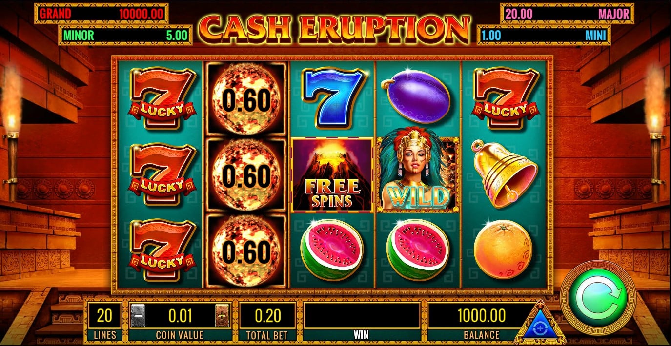 Cash Eruption Online Slot Screenshot