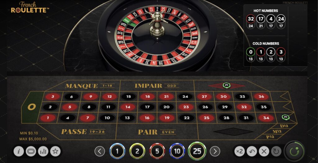 French roulette screenshot