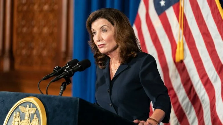 governor hochul no longer blocked from seneca talks. image: hochul address the people of new york
