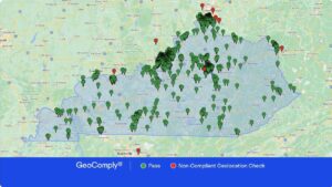 Kentucky Online Sportsbooks Launched and This Is the GeoComply Time-Lapse Pin-Drop Map of It