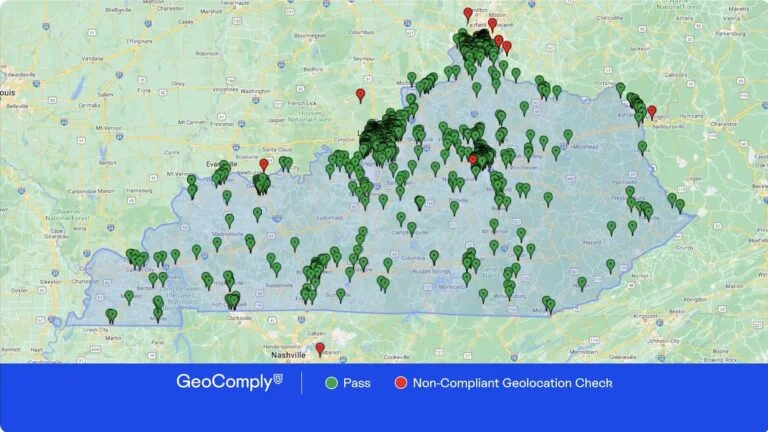 Kentucky Online Sportsbooks Launched and This Is the GeoComply Time-Lapse Pin-Drop Map of It