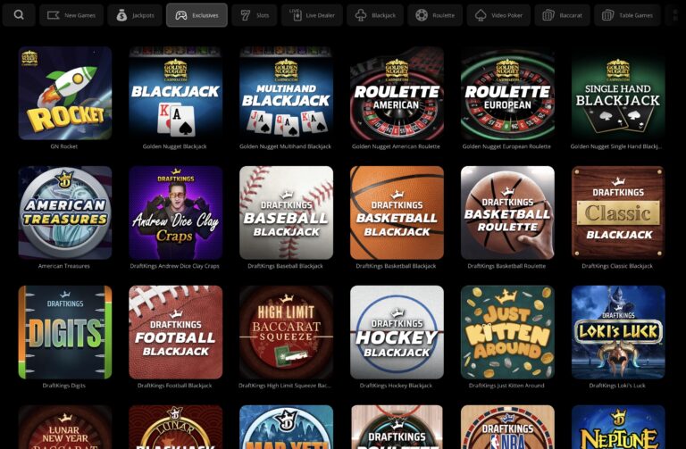 Golden Nugget PA Casino Exclusive Games