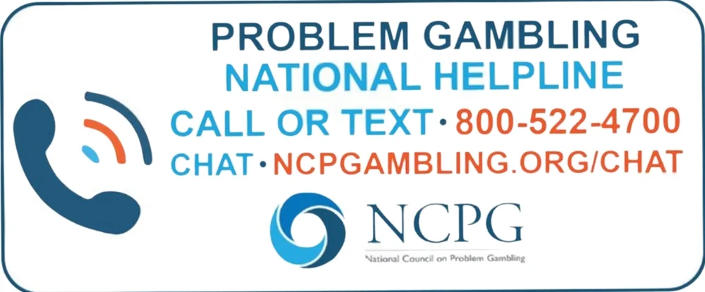 NCPG Call, Text, Chat Support CTA Responsible Gambling