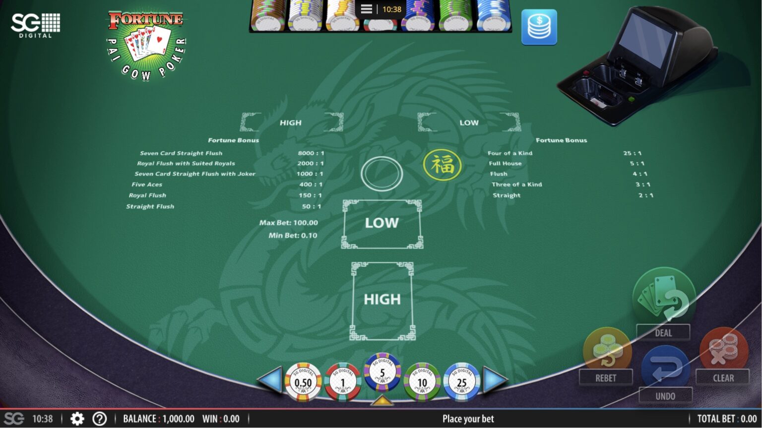 Pai Gow Poker Screenshot