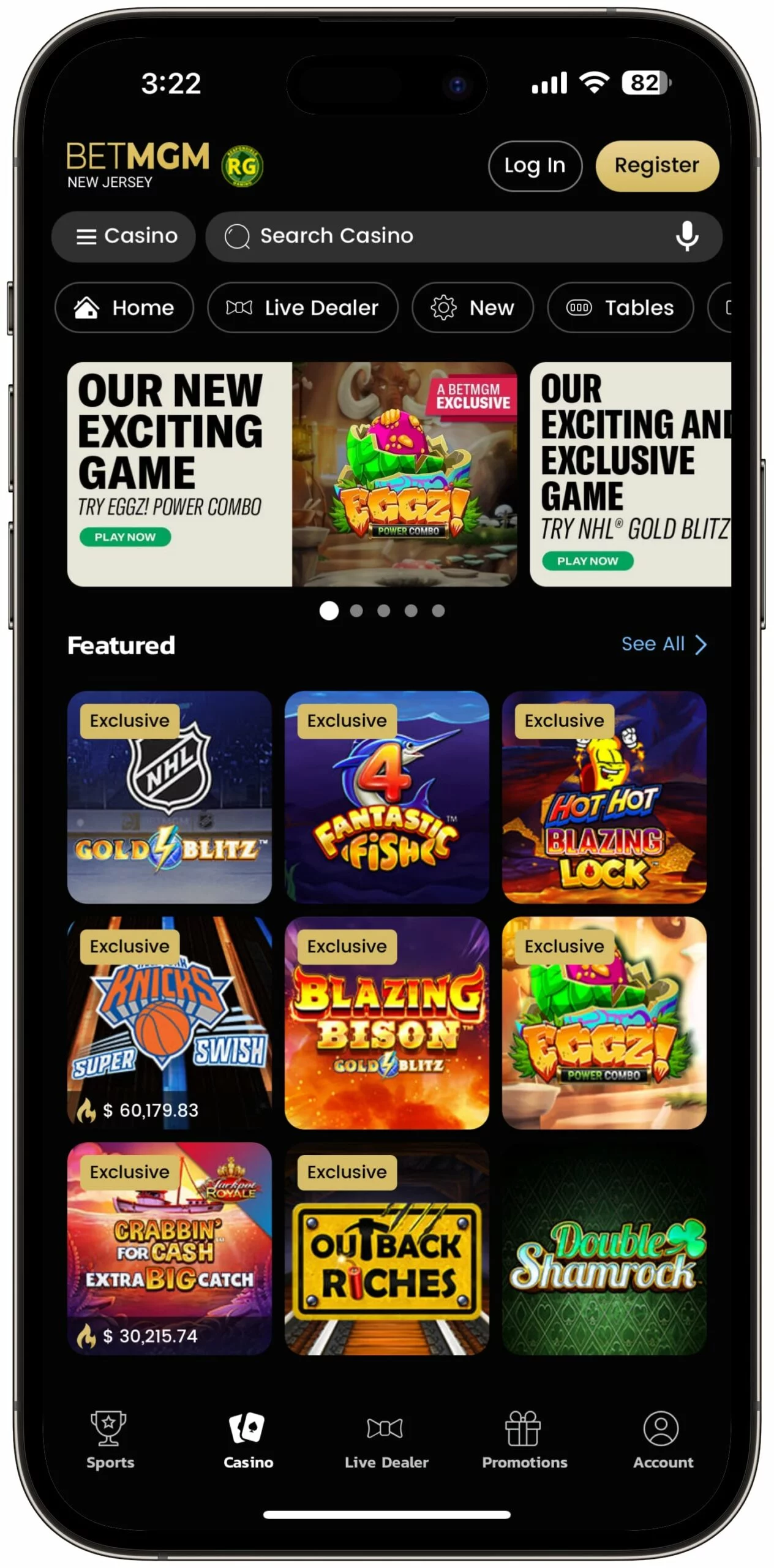 BetMGM Casino Home