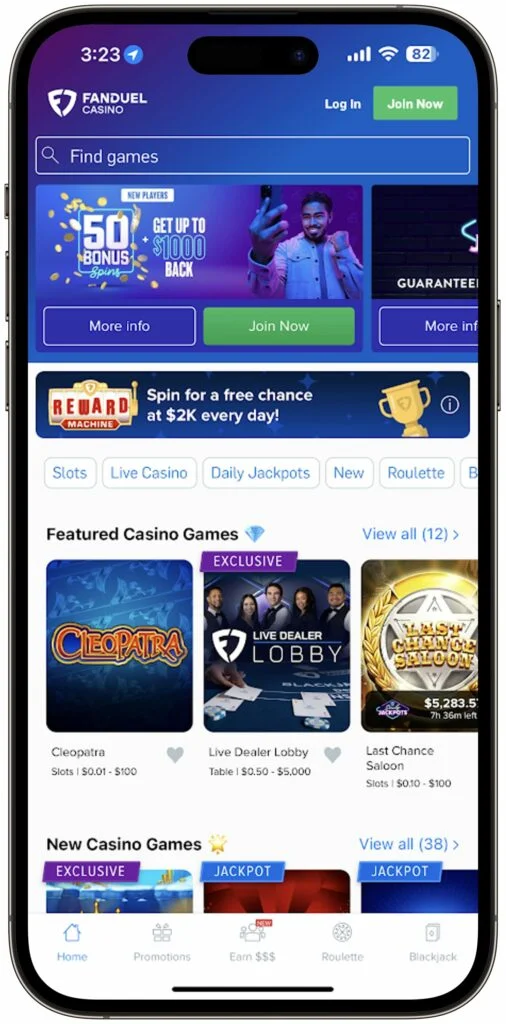 FanDuel Casino Home