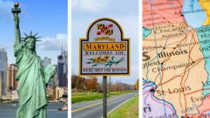 Images Depict New York, Maryland, and Illinois