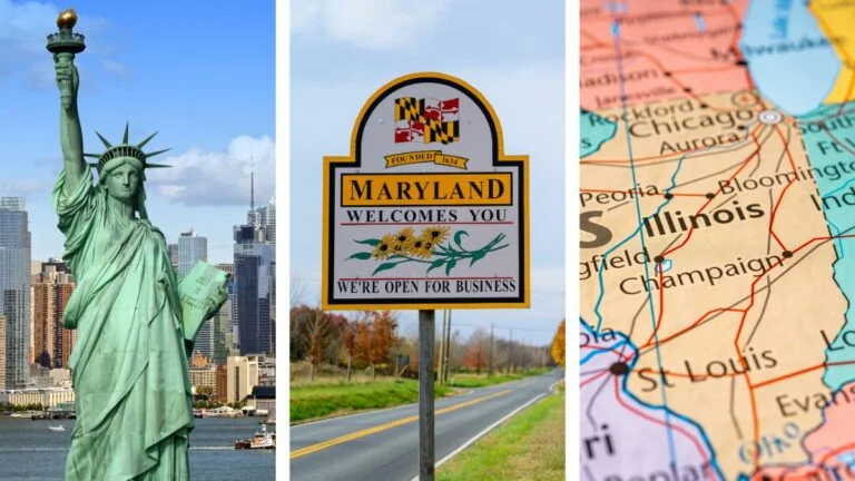Images Depict New York, Maryland, and Illinois