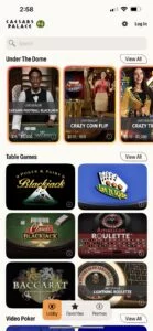 Caesars Palace Online Casino NJ Screenshot Live Dealer