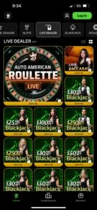 DraftKings Casino PA Screenshot Live Dealer