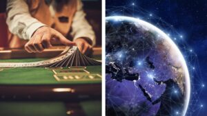 Live dealer games from international studios are available in the US through sweepstakes social casinos.