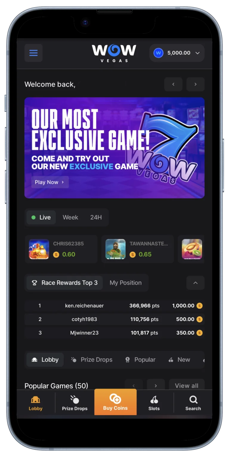 WOW Vegas Promo Code