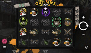 Outlaws Inc. is a slot game by Hacksaw Gaming featuring animals who are outlaw bikers, and a complex multipliers mechanic.