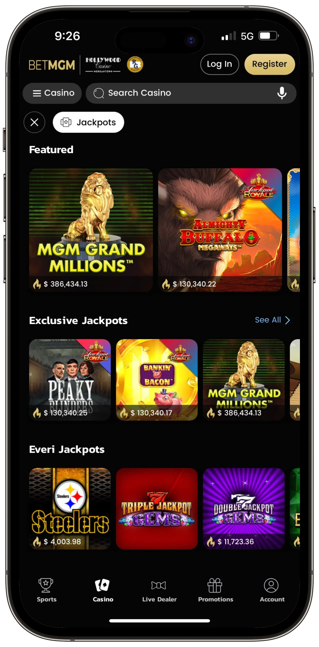 BetMGM Casino PA Phone Screenshot