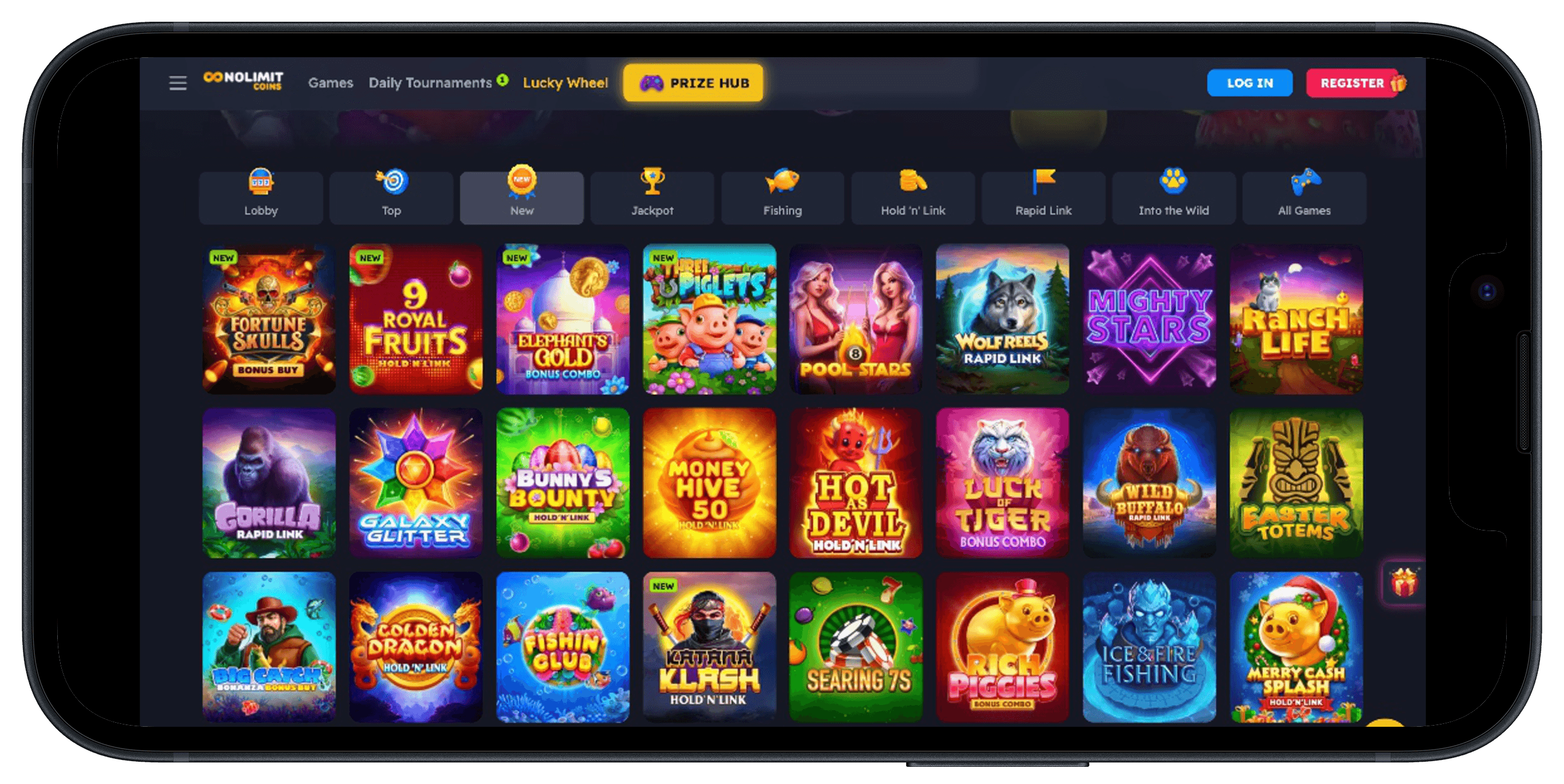 NoLimitCoins Casino games