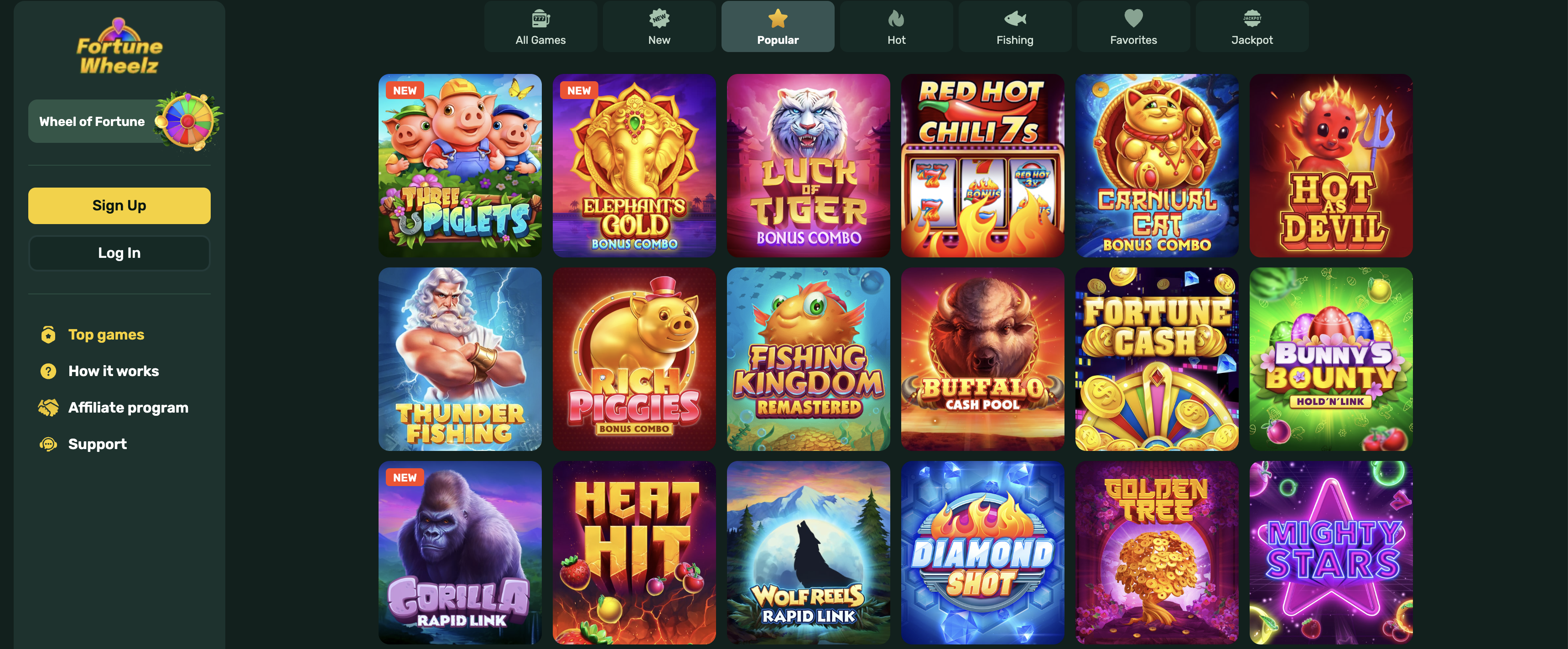 Fortune Wheelz Casino promo code