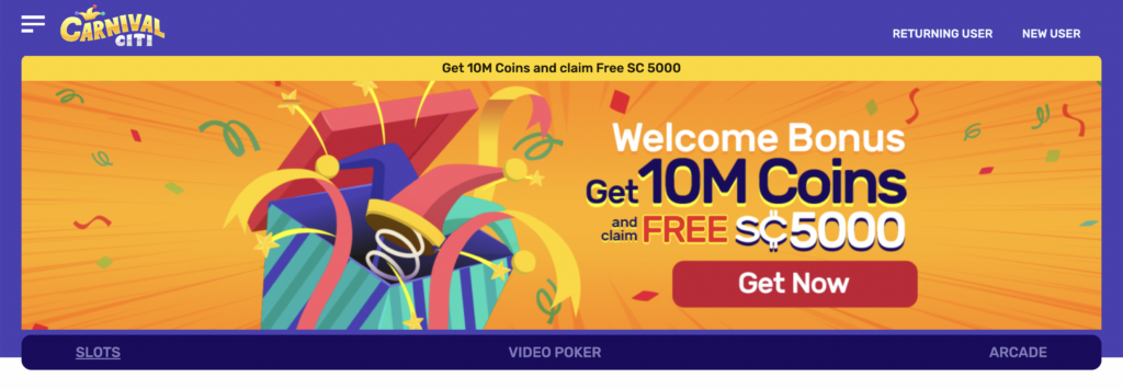 Carnival Citi Social Casino Coupon Code Free Play No Deposit Carnival Citi Promo Code & Review (2025): 5,000 Free SC