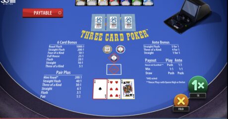 Three card poker initial hand