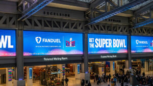 A proposed change to New York's advertising laws would subject sportsbook ads—like this one for FanDuel—to the same restrictions as retail gambling.