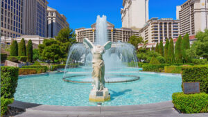 The Caesars Palace resort on the Las Vegas Strip now shares its name with Caesars Palace Online Casino and its flagship exclusive slot.