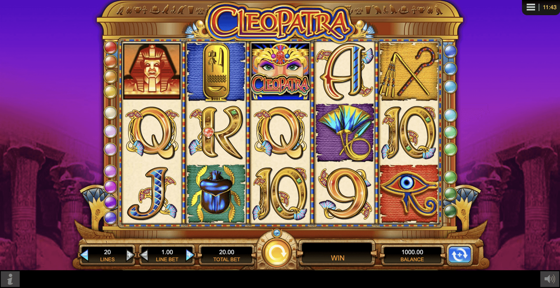 Cleopatra Slot Screenshot