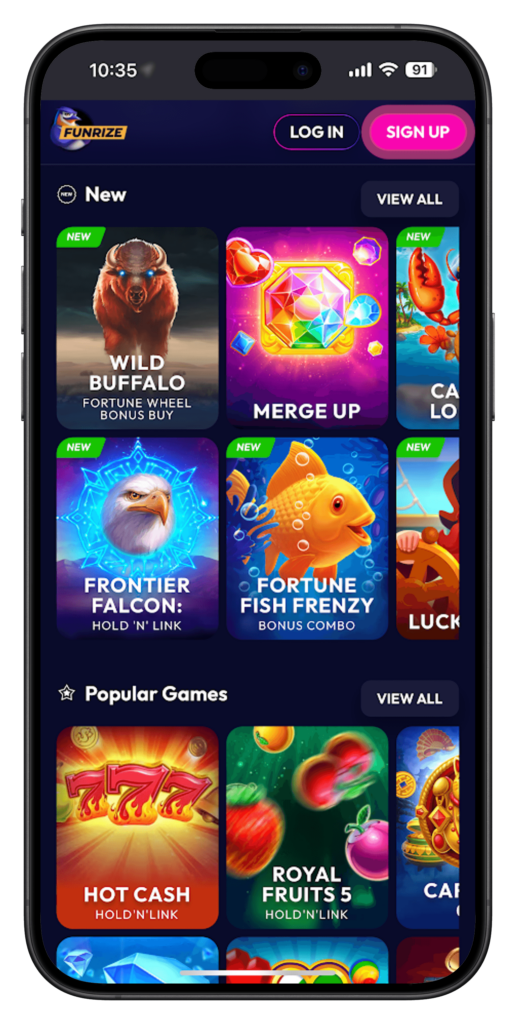 Funrize iOS App Screenshot