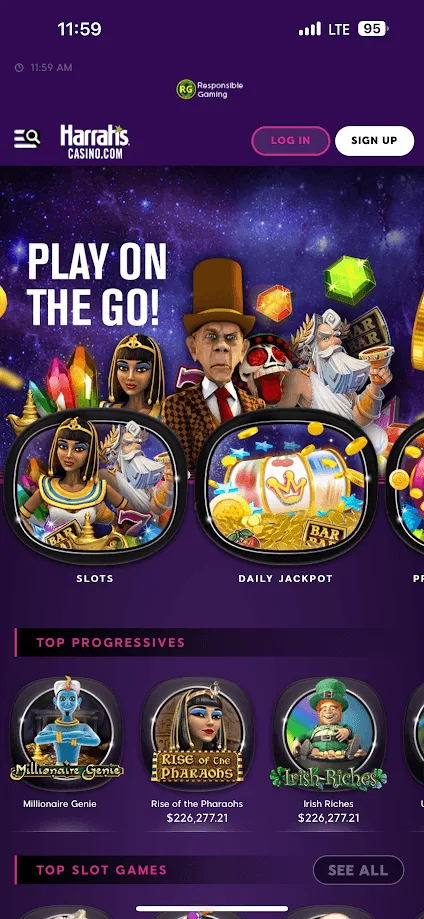 Harrah's Casino App Screenshot
