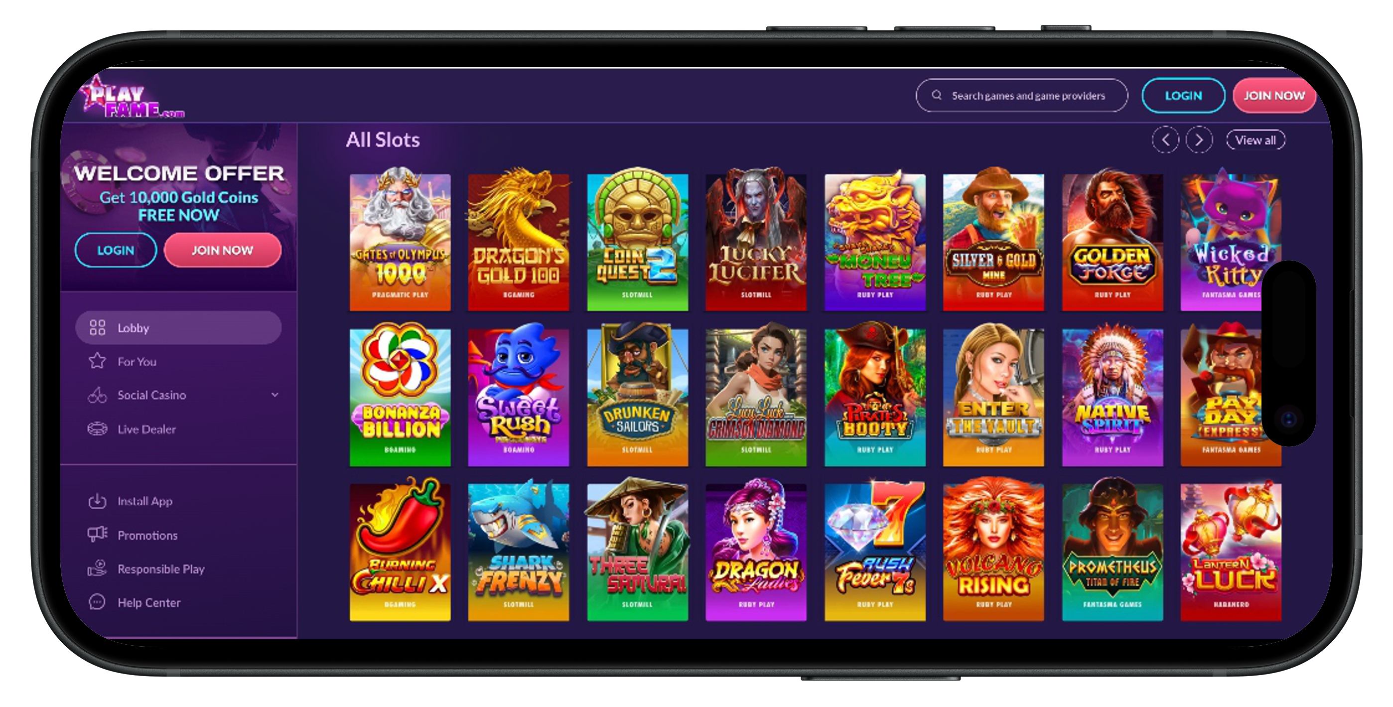 PlayFame slot games