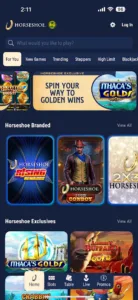 Horseshoe Online Casino App Home