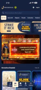 Horseshoe Online Casino Slots Page