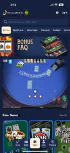 Horseshoe Online Casino Table Games Page