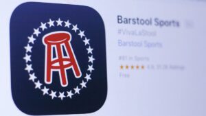 barstool sports app logo on a computer screen