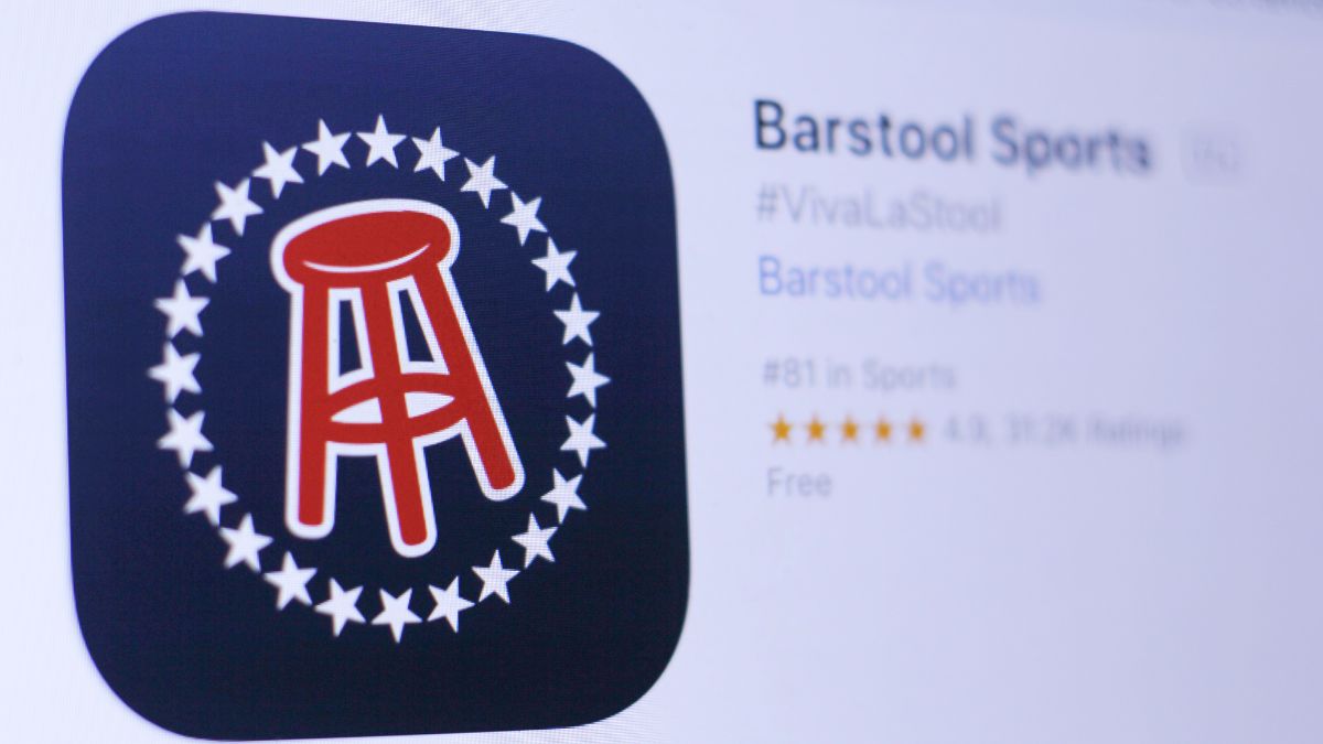 barstool sports app logo on a computer screen