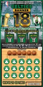 Celtics Banner 18 lotto ticket