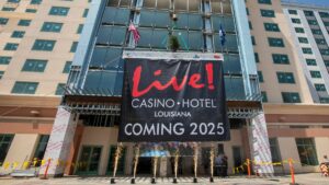 live! casino and hotel louisiana sign outside its facility